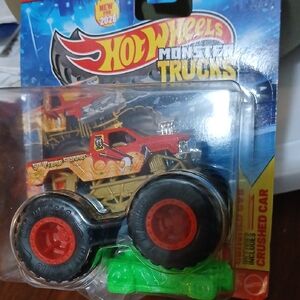 Hot Wheels Monster Trucks Red and Green Toy